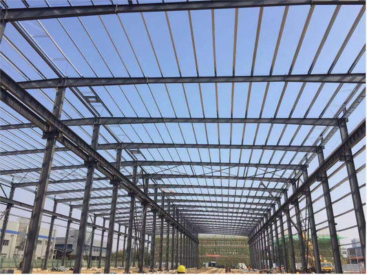 Clear Span 36m Prefab Hangar Steel Structure Workshop อาคารโครงเหล็ก