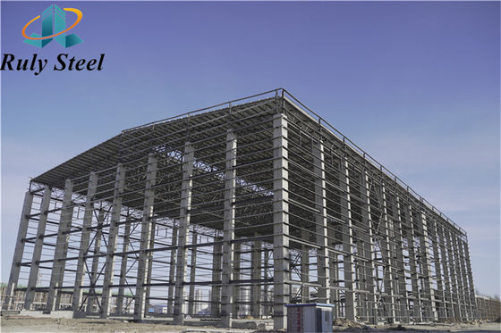 โลหะ Prefab โลหะโครงสร้างการผลิตสําหรับอาคารคลังสินค้า