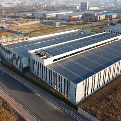 Q355B โกดังโครงสร้างสแตนเลสแบบ Prefab สําหรับเก็บข้าว