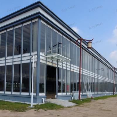Custom Prefabricated Steel Vehical Warehouse With Mezzanine