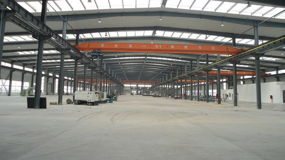 ความแข็งแรงสูง กันแผ่นดินไหว Prefabricated Wide Span Design โครงสร้างเหล็ก Frame Steel Prefab Building Workshop