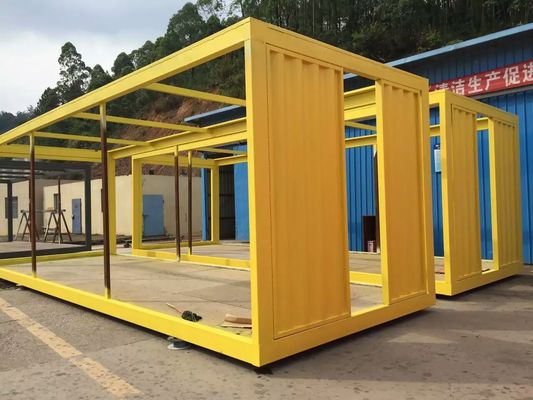 บ้านคอนเทนเนอร์สำเร็จรูปเคลือบสังกะสีพร้อมแผงขนสัตว์แก้ว