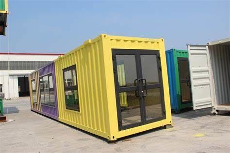 บ้านคอนเทนเนอร์สำเร็จรูปเคลือบสังกะสีพร้อมแผงขนสัตว์แก้ว