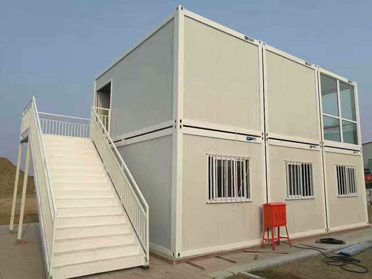 บ้านคอนเทนเนอร์ Prefab เหล็กเหล็กกระปุก กันไฟ 25 ปี ชีวิต