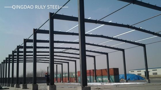 ความแข็งแรงสูง กันแผ่นดินไหว Prefabricated Wide Span Design โครงสร้างเหล็ก Frame Steel Prefab Building Workshop