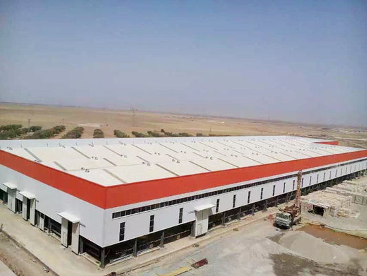 โรงงานโกดังโครงสร้างเหล็ก Prefab สําหรับการจัดเก็บอุตสาหกรรม