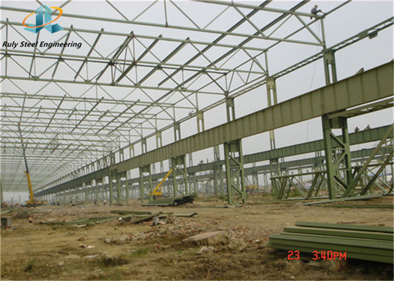 โรงเก็บเหล็ก โรงงานก่อสร้างเหล็ก Prefab Steel Frame โรงงานเหล็ก