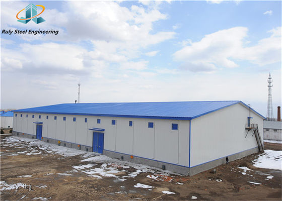 โรงเก็บเหล็ก โรงงานก่อสร้างเหล็ก Prefab Steel Frame โรงงานเหล็ก
