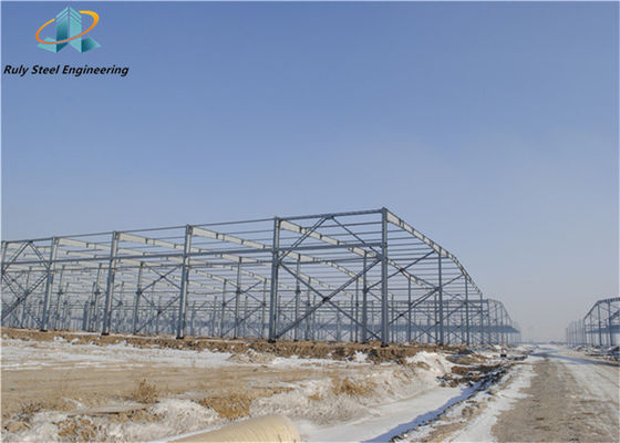 โรงงาน Prefab โรงงานอุตสาหกรรม โกดังโลหะ/โครงเหล็ก โกดังโกดัง โครงสร้างเหล็ก Prefabricated