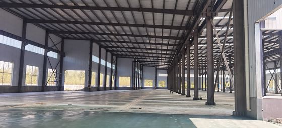 โครงสร้างสแตนเลสที่แข็งแรง Prefab โครงสร้างโลหะ Prefab โกดัง