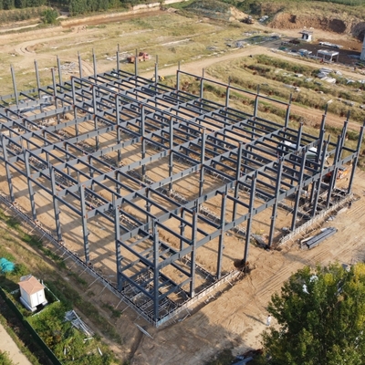 อาคารโกดังเหล็ก Prefab Q235B Q355B กรอบ H-Section