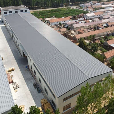 กรอบโรงงานเหล็ก Prefab พร้อมแผ่นแซนวิชกระจก