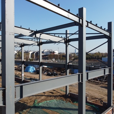 โรงงานผลิตเหล็ก Prefab Q235B Q355B ASTM A36 อายุการใช้งาน 50 ปี