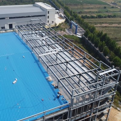 โครงสร้างเหล็ก Prefab โรงงานขนาดใหญ่ สะกดลม ทนต่อแผ่นดินไหว