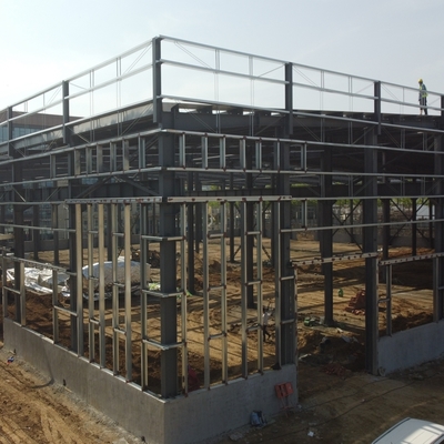 อาคารโครงสร้างเหล็ก Prefab ที่มีอายุการใช้งาน 50 ปี ได้รับการรับรอง CE