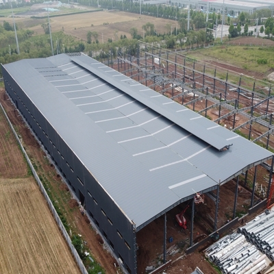 อาคารโครงสร้างเหล็ก Prefab ที่มีอายุการใช้งาน 50 ปี ได้รับการรับรอง CE