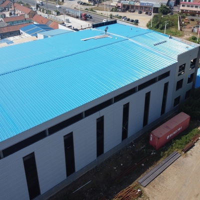 อาคารโครงสร้างสแตนเลส Prefab สําหรับโรงงานคลังสินค้า CE รับรอง