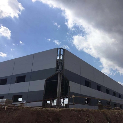 โกดังโครงสร้างเหล็กรูปพรรณ H Section Portal Frame Q235B Q355B