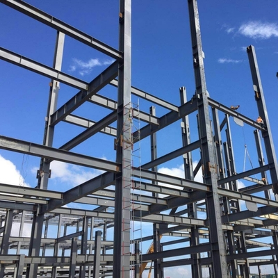 โรงงานอาคารเหล็ก Prefab โกดัง Q235B Q355B ASTM A36