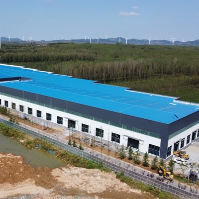 โกดังเหล็กหลายช่วงพร้อมแผงขนสัตว์หิน ได้รับการรับรอง AISC BV CE