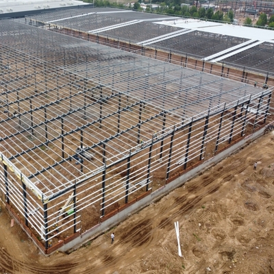 โกดังกรอบเหล็ก Prefab กับ H-Section Beams อายุการใช้งาน 50 ปี