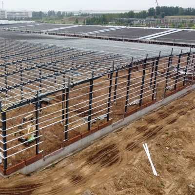 โกดังกรอบเหล็ก Prefab กับ H-Section Beams อายุการใช้งาน 50 ปี