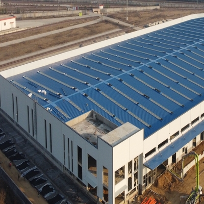 11m โกดังโครงสร้างเหล็ก Pre-engineered กับ H-Section Beams