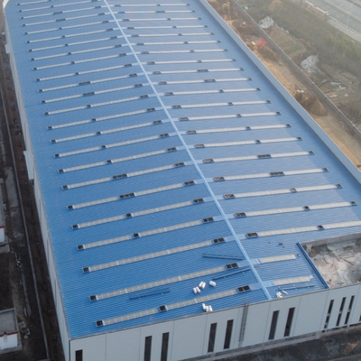 โกดังโครงสร้างเหล็ก Prefab สําหรับโรงงานแปรรูปอาหารสัตว์เลี้ยง
