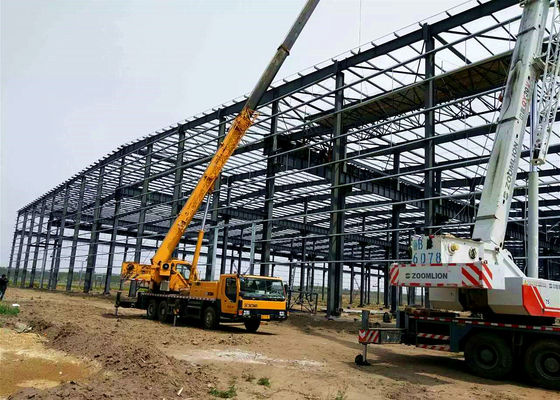 โครงสร้างโกดังเหล็ก H-Beam สำเร็จรูปสำหรับระบบจัดเก็บสินค้า