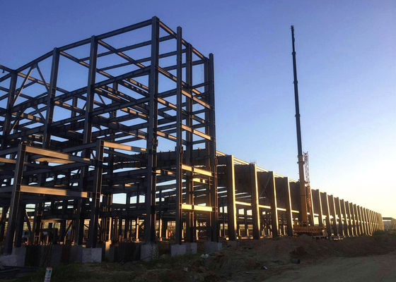 โครงสร้างโกดังเหล็ก H-Beam สำเร็จรูปสำหรับระบบจัดเก็บสินค้า