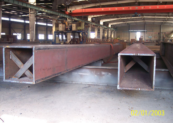 เครื่องผลิตเสาเหล็กกล่อง Q235B Q355B รางโครงสร้าง ASTM A36