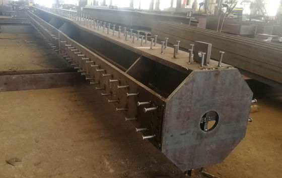 Hot Dip Galvanized Prefabricated Steel Structure Cross Column สร้างจากสแตนเลส