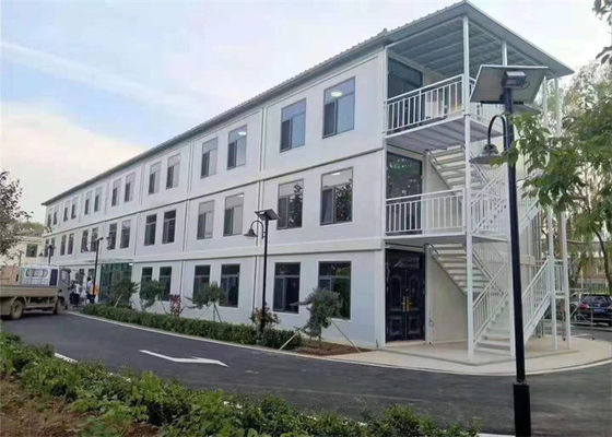 โครงสร้างเบาเหล็ก Prefab ถังบ้านที่มีแผ่นกระจก