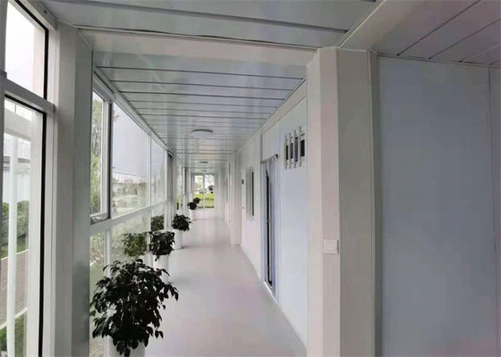 โครงสร้างเบาเหล็ก Prefab ถังบ้านที่มีแผ่นกระจก