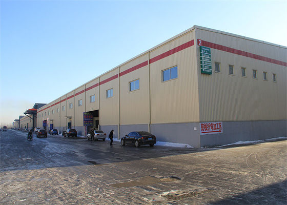 กรอบเหล็ก Prefab โรงงานโรงงานโลหะขนาดใหญ่